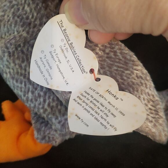 Vintage 1999 Ty Beanie Baby HONKS the Goose - Picture 6 of 8